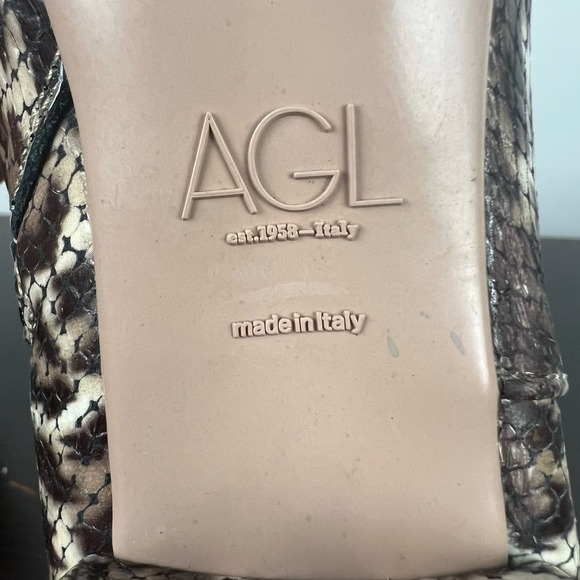 AGL MARETTE SNAKE EMBOSSED‎ LEATHER ANKLE BOOTS IN LEOPARD NWOB WOMEN'S SIZE 36 - Picture 12 of 13